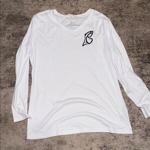 White Long Sleeve Shirt with Logo